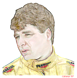 Artist's Rendering of Scott Goodyear Sporting Pennzoil's Colors