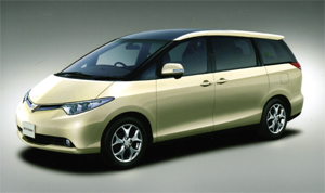 The Estima
"G"(3.5-liter, front-wheel-drive, seven-seat vehicle, with
options)