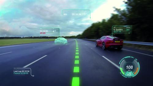 jaguar virtual windscreen