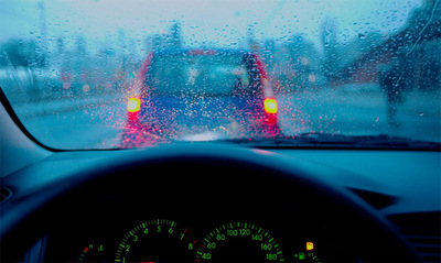 driving in rain (select to view enlarged photo)