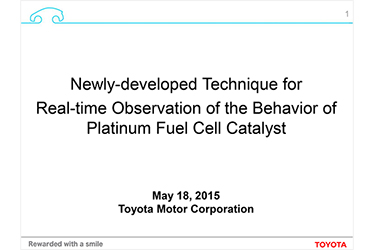 Newly-developed Technique for Real-time Observation of the Behavior of Platinum Fuel Cell Catalyst