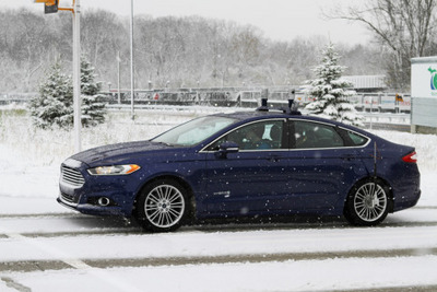 ford autonomous driving in snow (select to view enlarged photo)